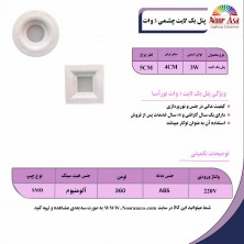 پنل چشمی 3 وات مربع